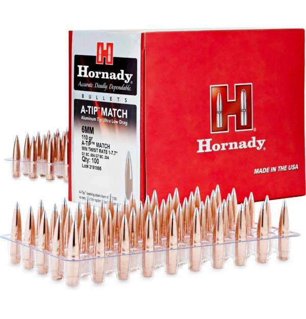 ISS24531 #1. P 6mm (.243) 110Gr Hornady A-Tip 100's