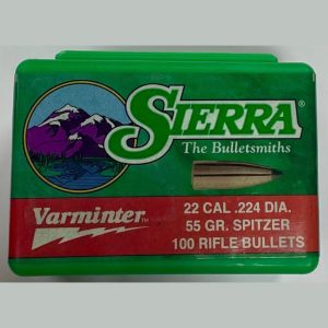 AOFS1360 #2. P 22 Cal (.224) 55Gr Sierra SPT Bullets 100's