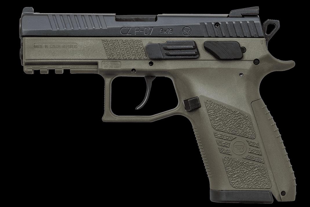 FORCZP07ODET #1. CZ 75 P-07 9mm Para OD Green Pistol