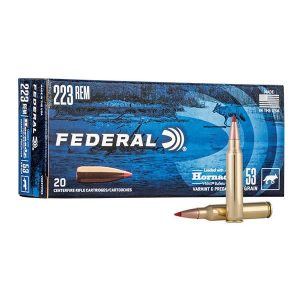 FORAF093 #1. Ammo 223 Rem 53Gr Federal Hornady V-Max 20's