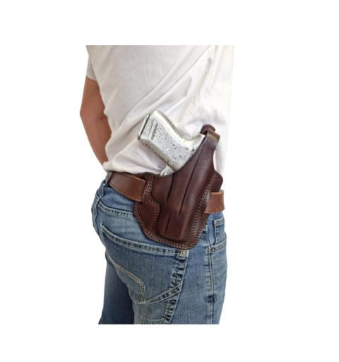 ELP111A-CZP07LHBR #1. El Paso Thumbreak Avenger Leather Holster CZ PO7 Left Hand Brown