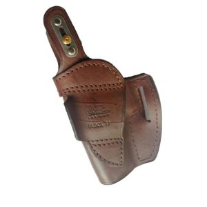 ELP111AWLHBR #1. El Paso Thumbreak Avenger Leather Holster 357 4" Left Hand Brown