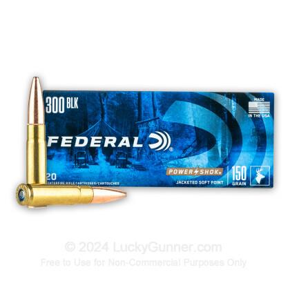 FORAF-093 #1. Ammo 300 AAC Blackout 150Gr Power Shok 20's