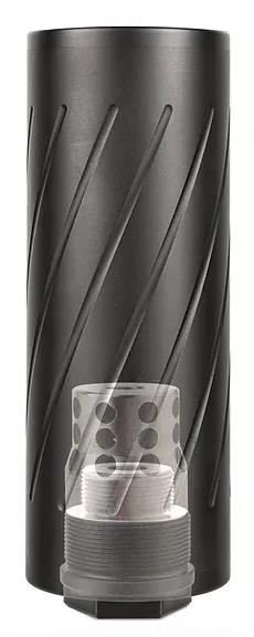 GW0015-0016-AR15-223-1/2X28 #1. Gun Warrior Medium Reflex Silencer With Internal Muzzle Brake SS AR15 (223Cal) 1/2x28