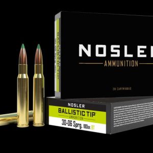 ISS40072 #1. Ammo 30-06 SPR 180gr Nosler Ballistic Tip SP (20)