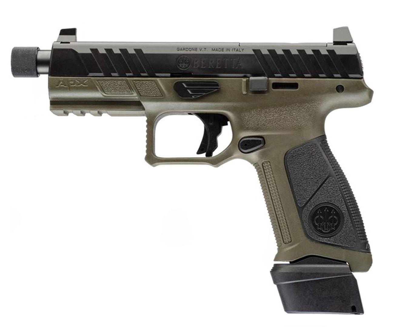 NORAPZ1215296B111 #1. Beretta APX A1 9mm Par (9x19mm) Tactical 17 Round Pistol ODG Full Size