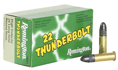 FORRE002 #1. Ammo 22LR 40gr Remington HV Thunderbolt Solid 50