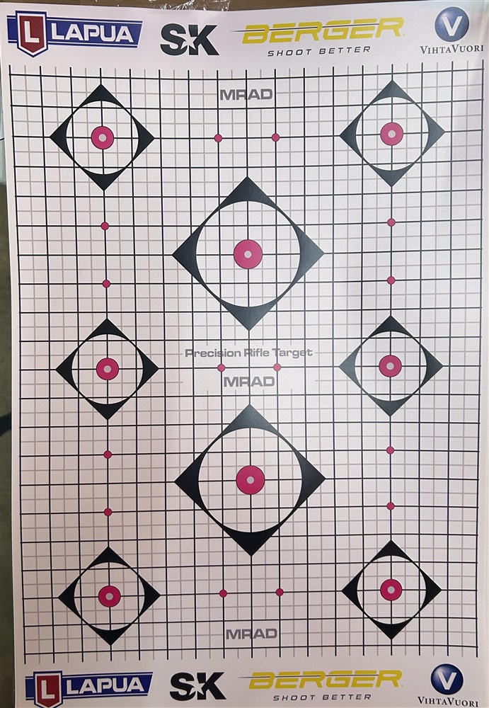 NORTARGA3MRADLAP #1. Target A3 MRAD Lapua