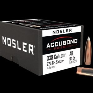 ISSN54357 #1. P 338 Cal 225GR Nosler AccuBond 50's
