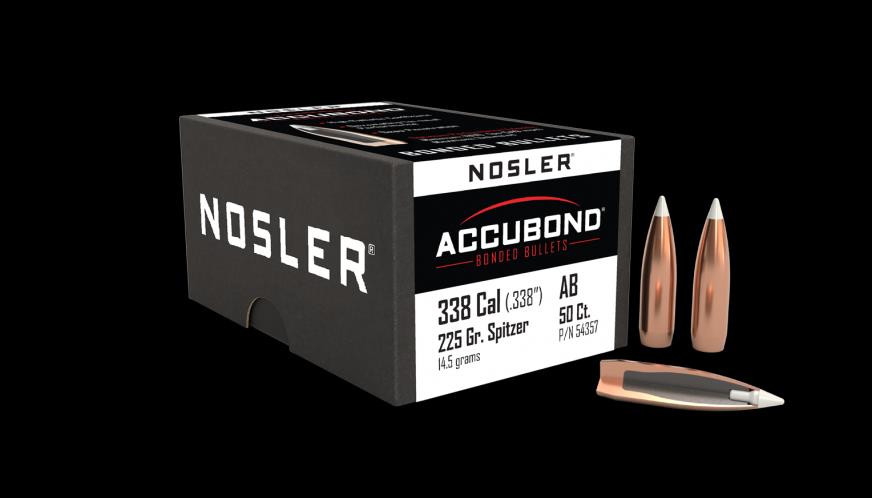 ISSN54357 #1. P 338 Cal 225GR Nosler AccuBond 50's