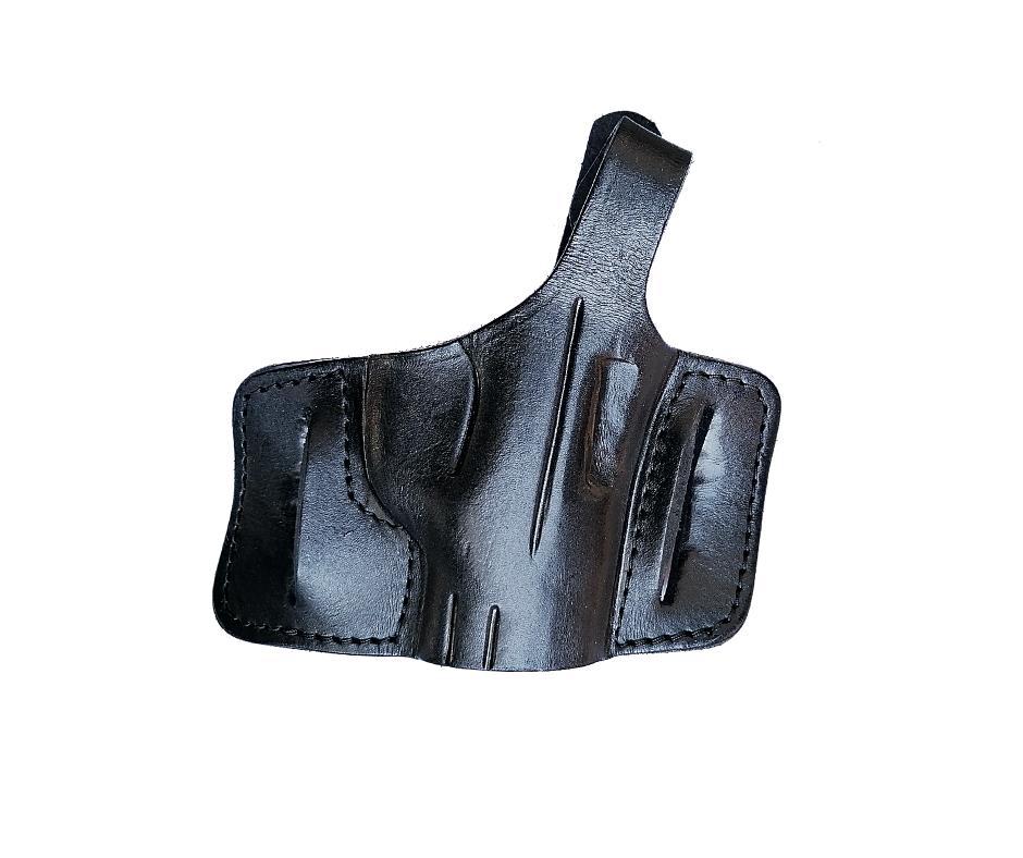 ELP101-P07BLKRH #1. El Paso Thumbreak Bikini Leather Holster CZ 75/85 Right Hand Black Outside Waistband