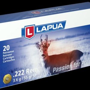NOR4315030 #1. Ammo 222 Rem 55 Gr Lapua SP 20's
