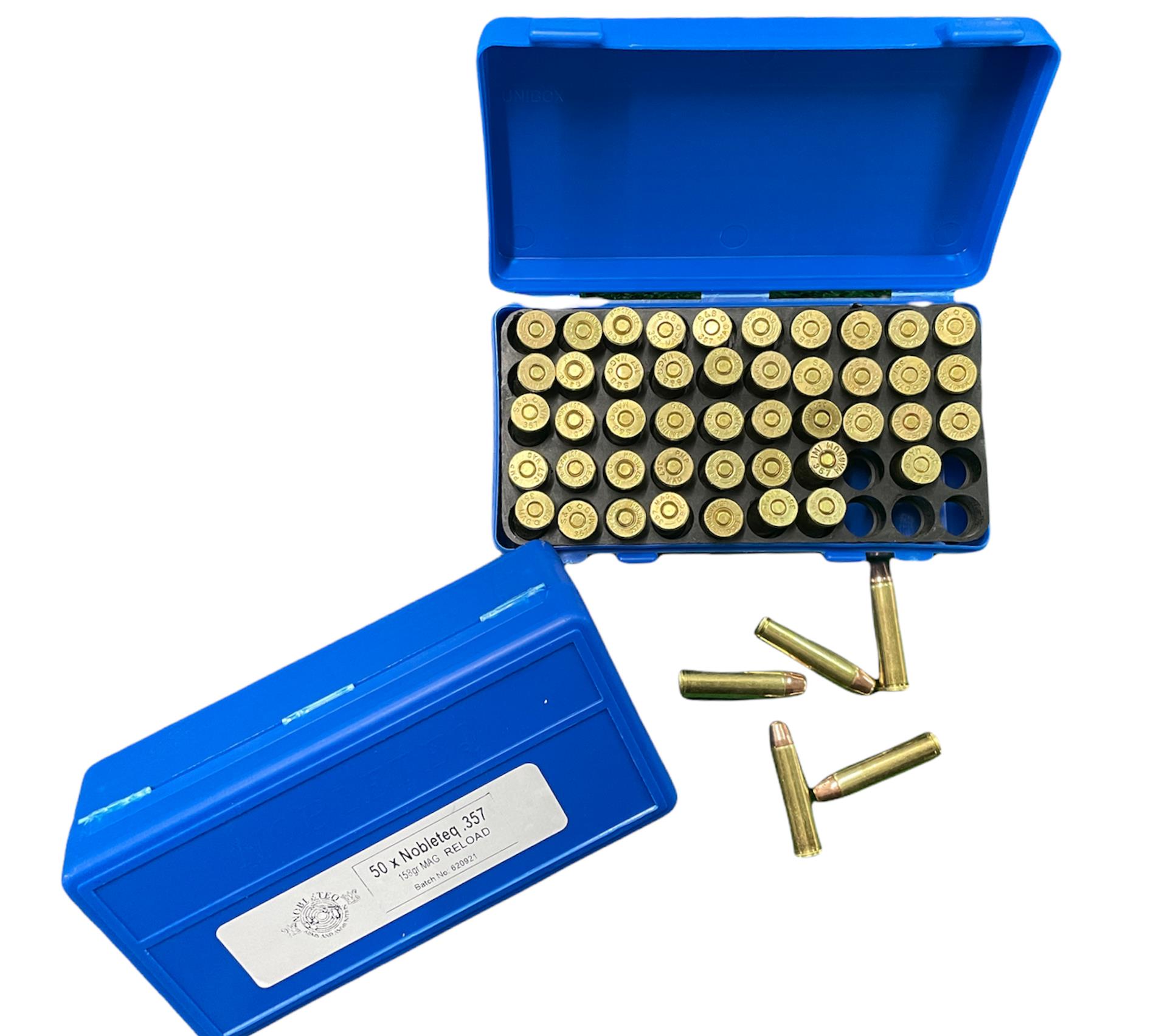 NOB1010011 #1. Ammo 357 Mag 158gr Nobleteq Reloads CMJ 50's