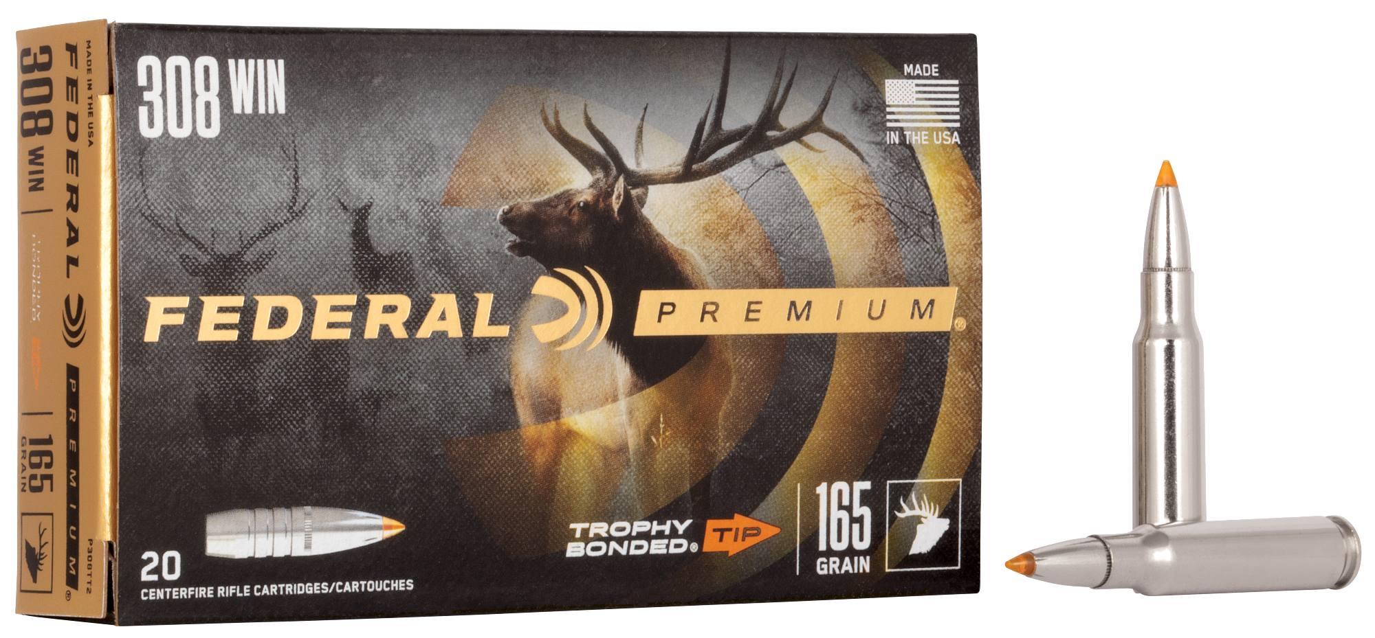 FORAF-030 #1. Ammo 308 Win 165Gr Federal Throphy BND Tip 20's