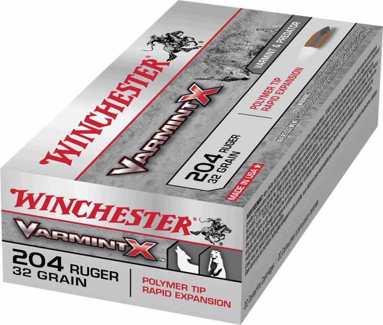 NYAW-X204P #1. Ammo 204 Ruger 32Gr Win GR Varmint-X 20's