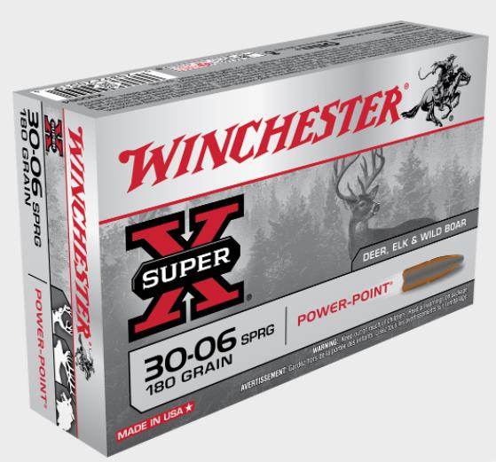 NYAW-X30064 #1. Ammo 30-06 SPR 180gr Winchester Super-X Powerpoint 20's