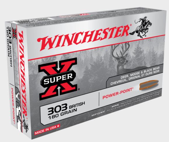 NYAW-X303B1 #1. Ammo 303 Brit 180gr Winchester Super X Powerpoint 20's
