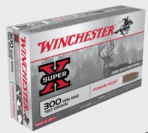 NYAW-X30WM2 #1. Ammo 300 WM 180Gr WIN Super-X Powerpoint 20's