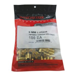 NYRW-WSC9U #1. B 9mm Par Winchester Brass Cases 100's