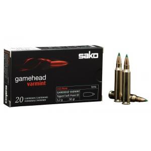 NORC611101GSA10 #1. Ammo 223 Rem 50Gr Sako GameHead Varmint 20's