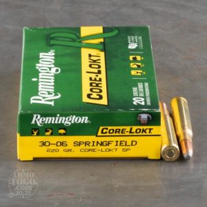 FORRE050 #1. Ammo Remington 30-06 SPR 220GR SPR CLSP 20s