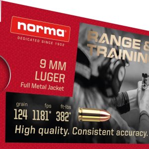 NOR620340050-1 #1. Ammo 9mm Norma Para 124GR FMJ