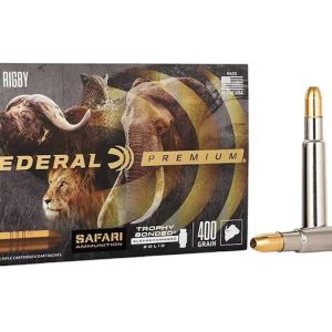 FORAF-0006 #1. Ammo Federal 416 Rigby 400Gr Trophy Bonded Sledge Hammer 20's