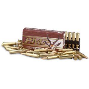 PMPA223FMJBT55 #1. Ammo 223 Rem 55Gr PMP FMJ BT Boxer 20's