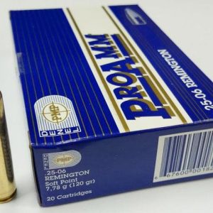 PMPA2506PA120 #1. Ammo 25-06 Rem 120Gr PMP Proamm 20's