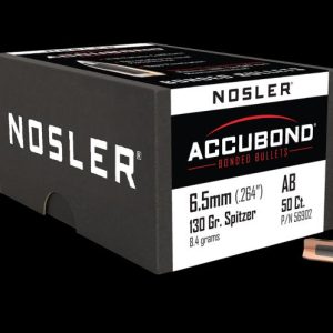 ISSN56902 #1. P 6.5 Cal 130Gr Nosler AccuBond SP 50's