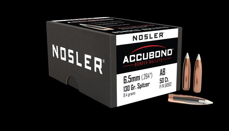 ISSN56902 #1. P 6.5 Cal 130Gr Nosler AccuBond SP 50's