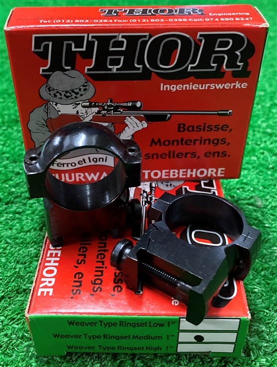 thrwm-1. Thor Ringset Weaver Type Steel Medium 1"