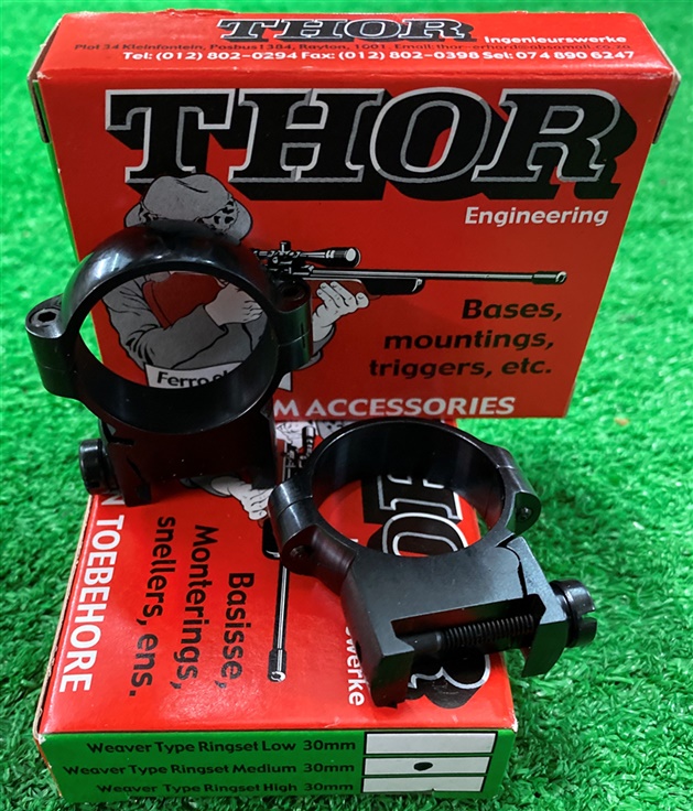 thrwm30. Thor Ringset Weaver Type Medium Steel 30mm