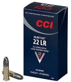 FORAR232 #1. Ammo 22 LR 40gr CCI Quiet 50's