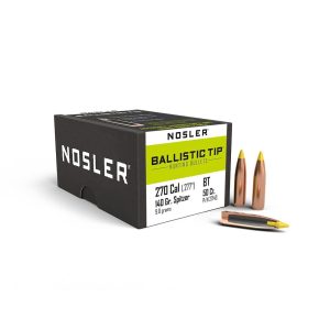 ISS27140 #1. P 270 Cal (.277) 140Gr Nosler Ballistic Tip Hunting Bullet 50's