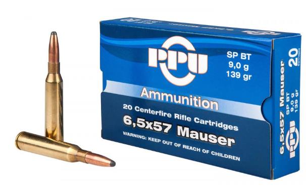 AOFPVA-228 #1. Ammo 6.5x57 Mau 139Gr PPU SPBT 20's