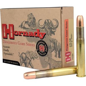 ISS8264 #1. Ammo 470 NE 500Gr Hornady DGS 20's
