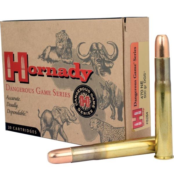 ISS8264 #1. Ammo 470 NE 500Gr Hornady DGS 20's