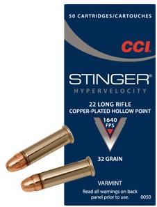FORAR18 #1. Ammo 22 LR 32gr CCI CPHP Stinger 50's