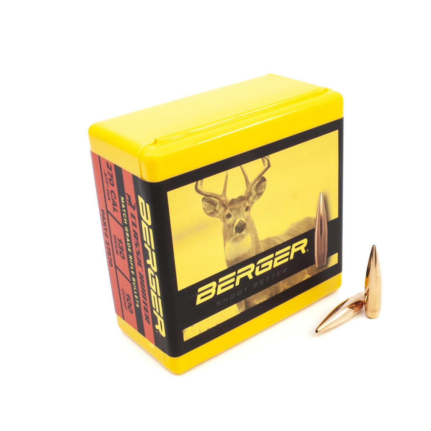 RAPBER27570 #1. P 270 Cal (.277) 130Gr Berger Classic Hunter 100's