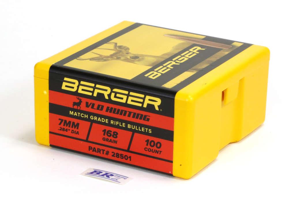 RAPBER28501 #1. P 7mm (.284) 168gr Berger VLD Hunting 100's