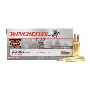 NYAW-X222502 #1. Ammo 22-250 Rem 64Gr Winchester Heavy Power Point 20's