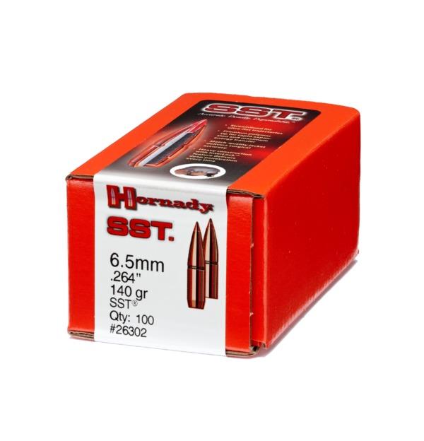 ISS26302 #1. P 6.5mm (264) 140Gr Hornady SST 100's