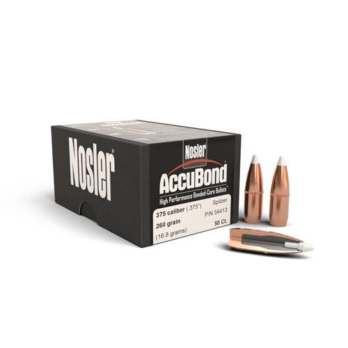 ISSN54413 #1. P 375 Cal 260Gr Nosler AccuBond SP 50's