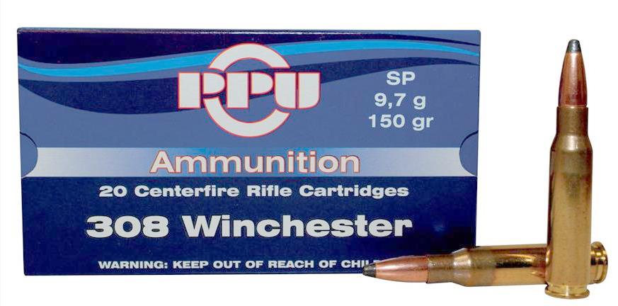 AOFPVA-020 #1. Ammo 308 Win 150gr PPU SP 20's