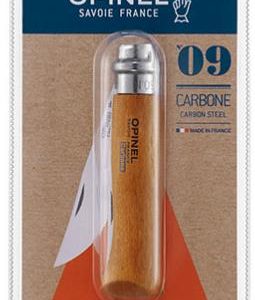 AWOP000623 #1. OPINEL KNIFE NO 9 CARBON - BLISTER