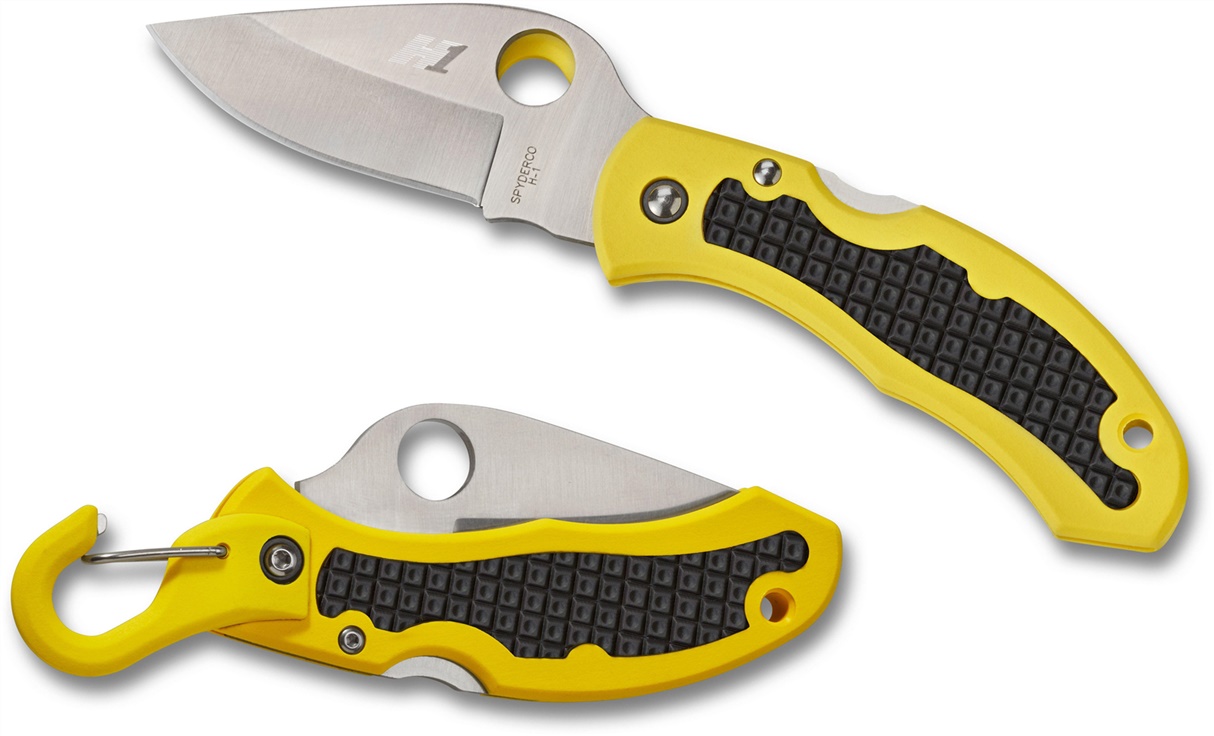 RASK1801 #1. Spyderco C26pyl Snap-it H1 Yellow W Black Pln