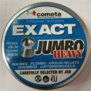 cujsb-546247. JSB Exact Jumbo Heavy 5.5mm (.22) 18.13gr 250's Tin -Pellets-