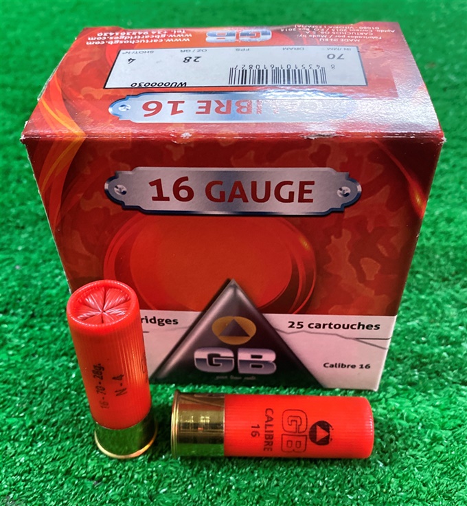 nyag-328.400.0320. Ammo 16Ga 28Gr GB No4 25's