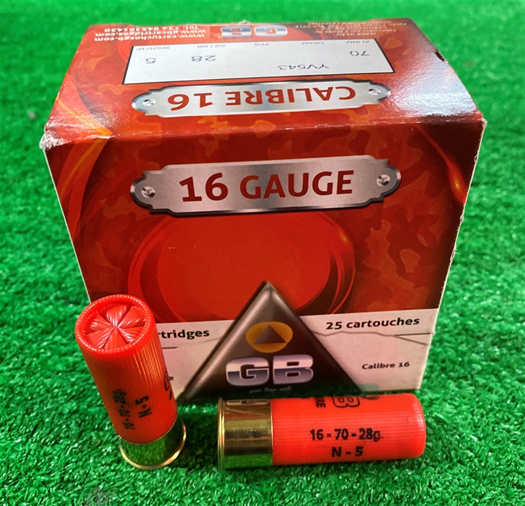 nyag-328.400.0300. Ammo 16Ga 28Gr GB No5 25's